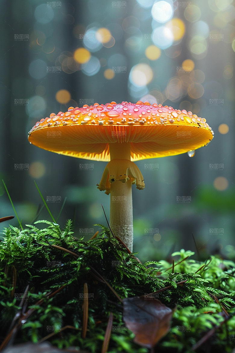 蘑菇清新山珍摄影图