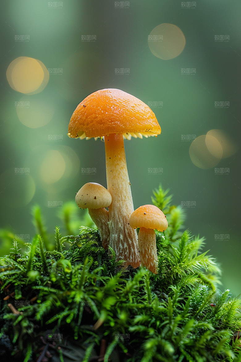 蘑菇自然山林摄影图