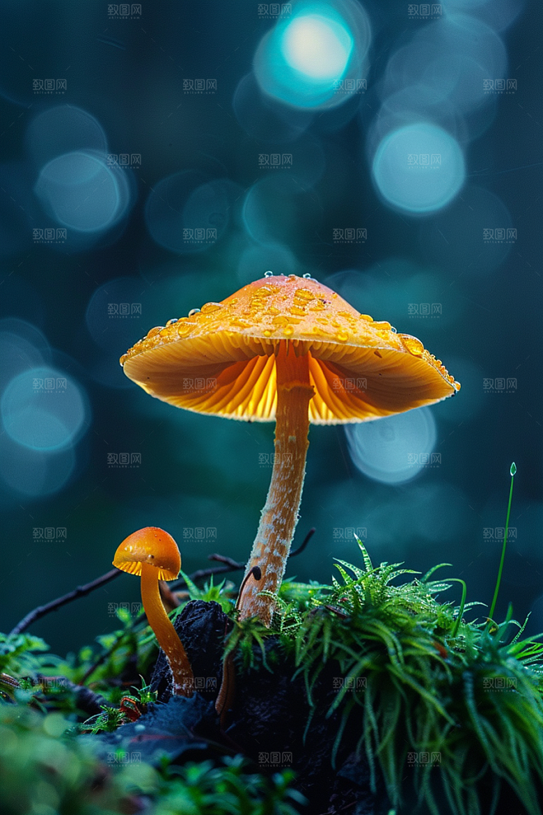 蘑菇菌菇山林摄影图