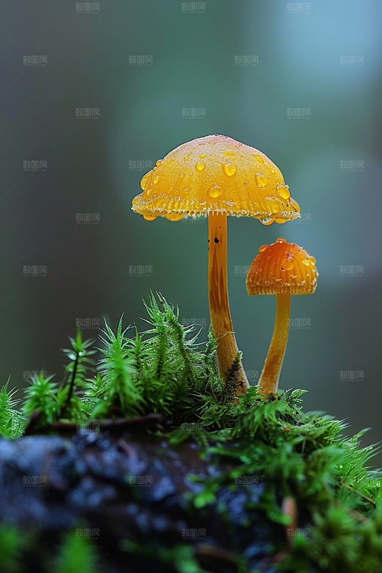 蘑菇菌子山林摄影图