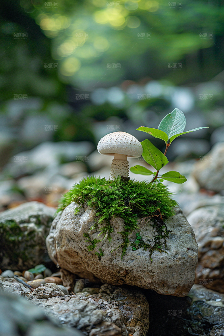 蘑菇清新新鲜摄影图