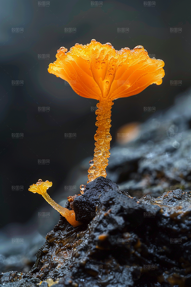 蘑菇雨后美味摄影图