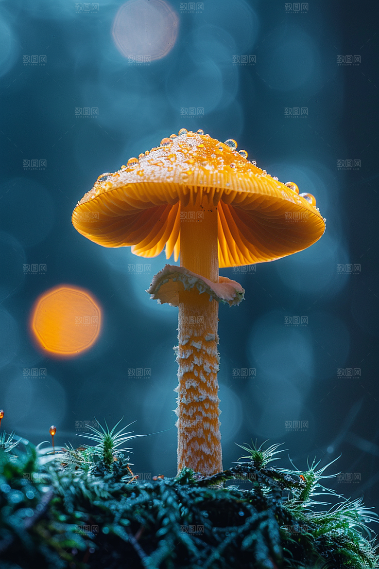 蘑菇树林清新摄影图