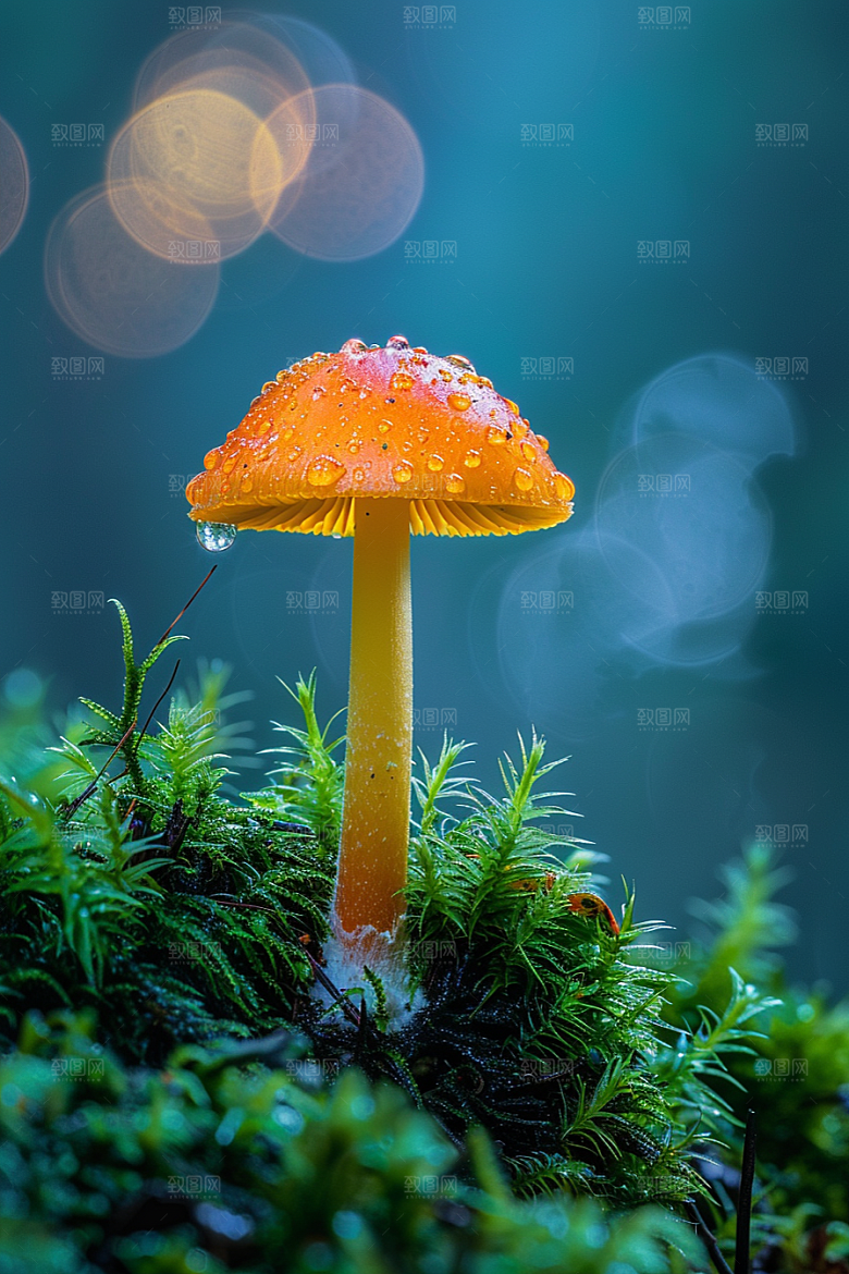 蘑菇山林菌菇摄影图