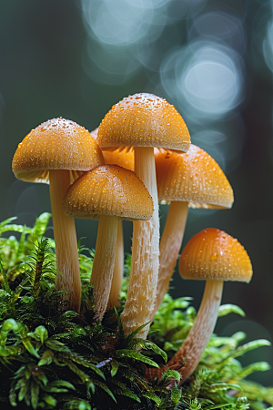 蘑菇树林山林摄影图