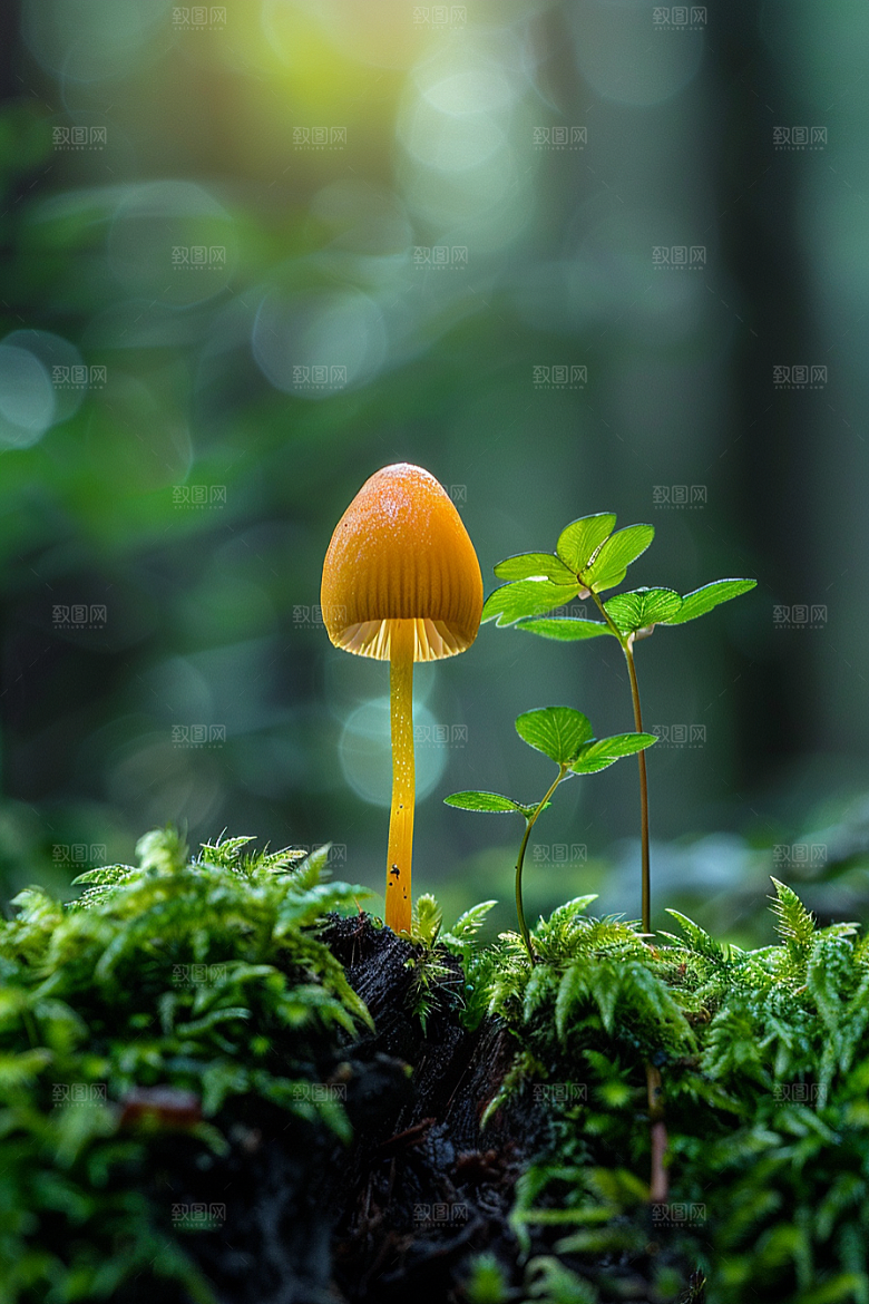 蘑菇食材树林摄影图