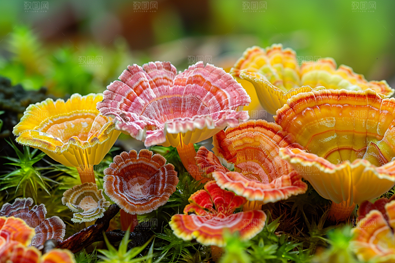 蘑菇菌菇山林摄影图