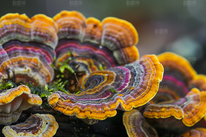 蘑菇雨后食材摄影图