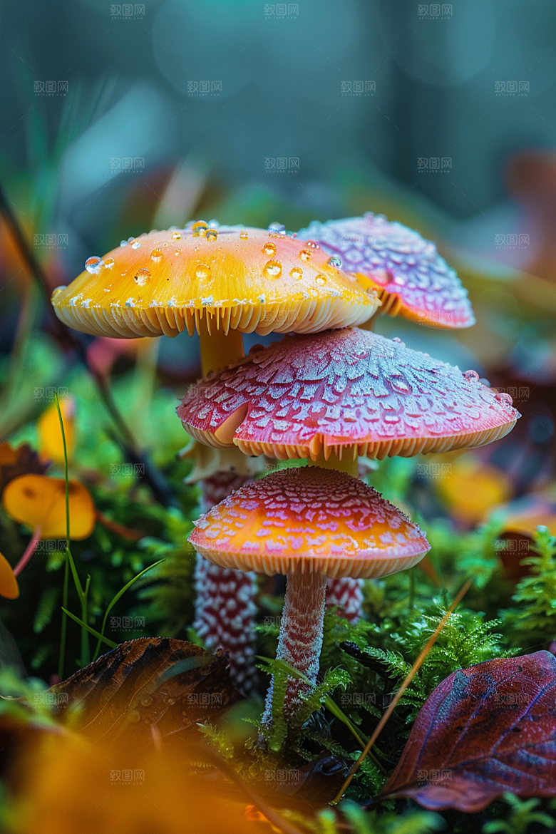蘑菇菌子山林摄影图