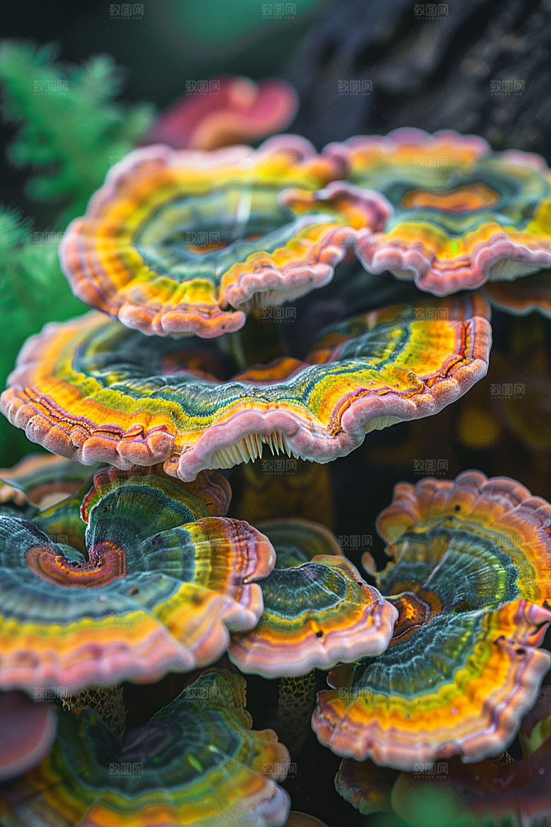 蘑菇高清雨后摄影图