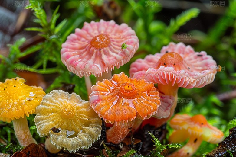蘑菇山林高清摄影图