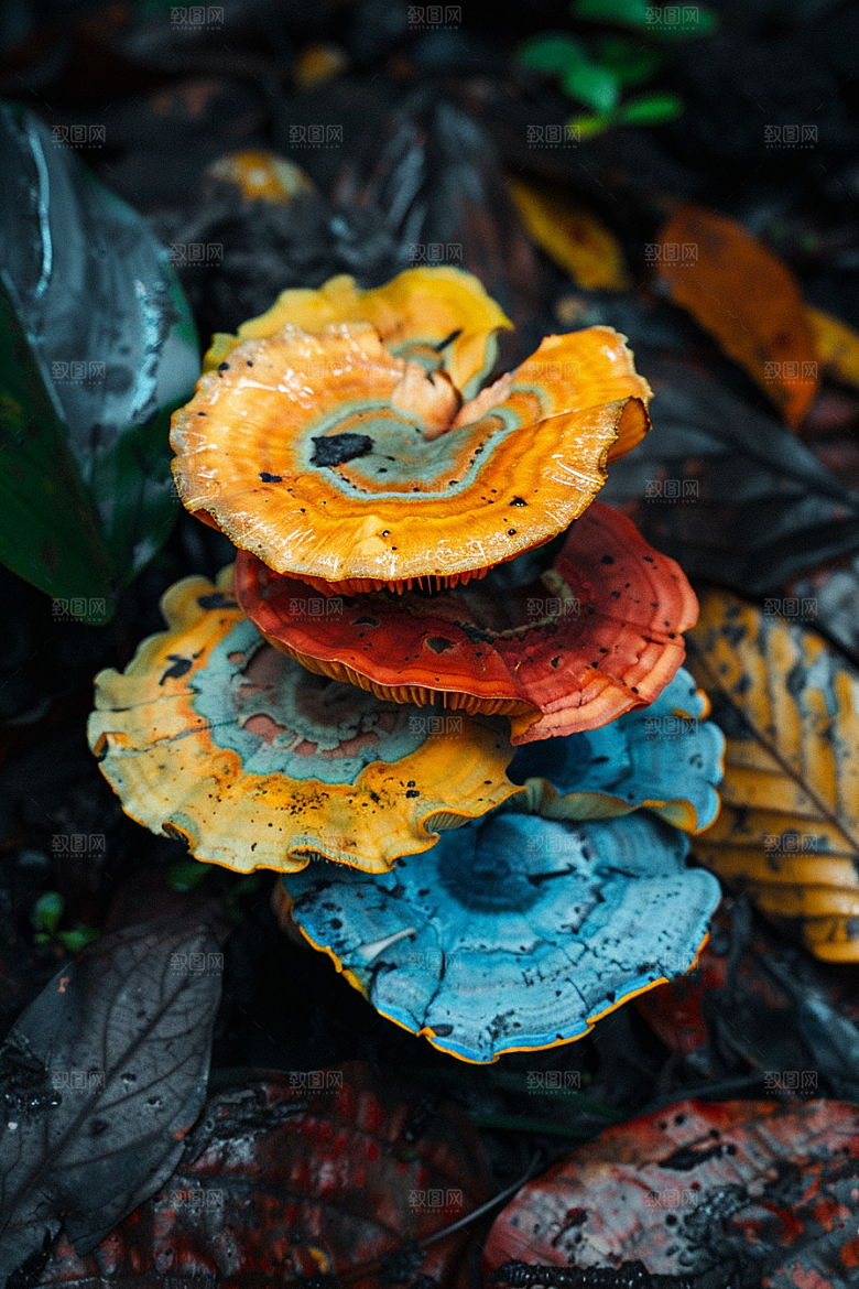 蘑菇菌子雨后摄影图