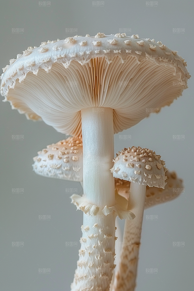 蘑菇清新雨后摄影图