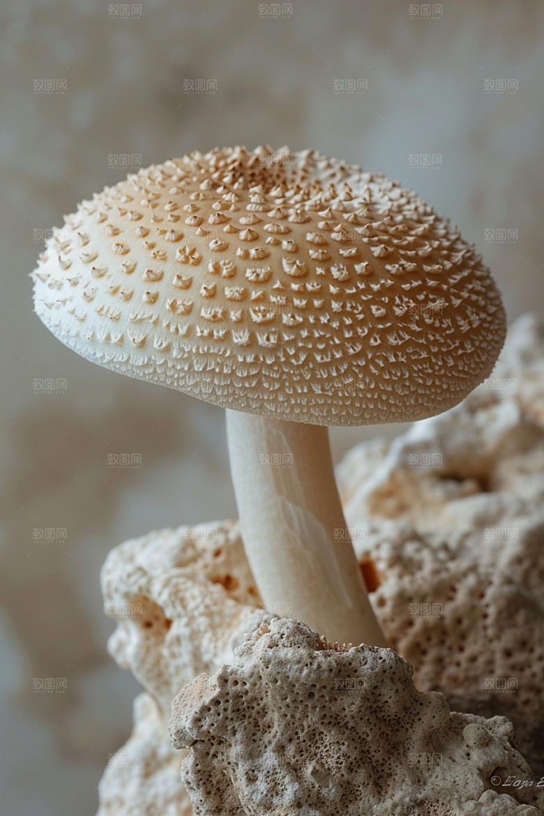 蘑菇树林雨后摄影图