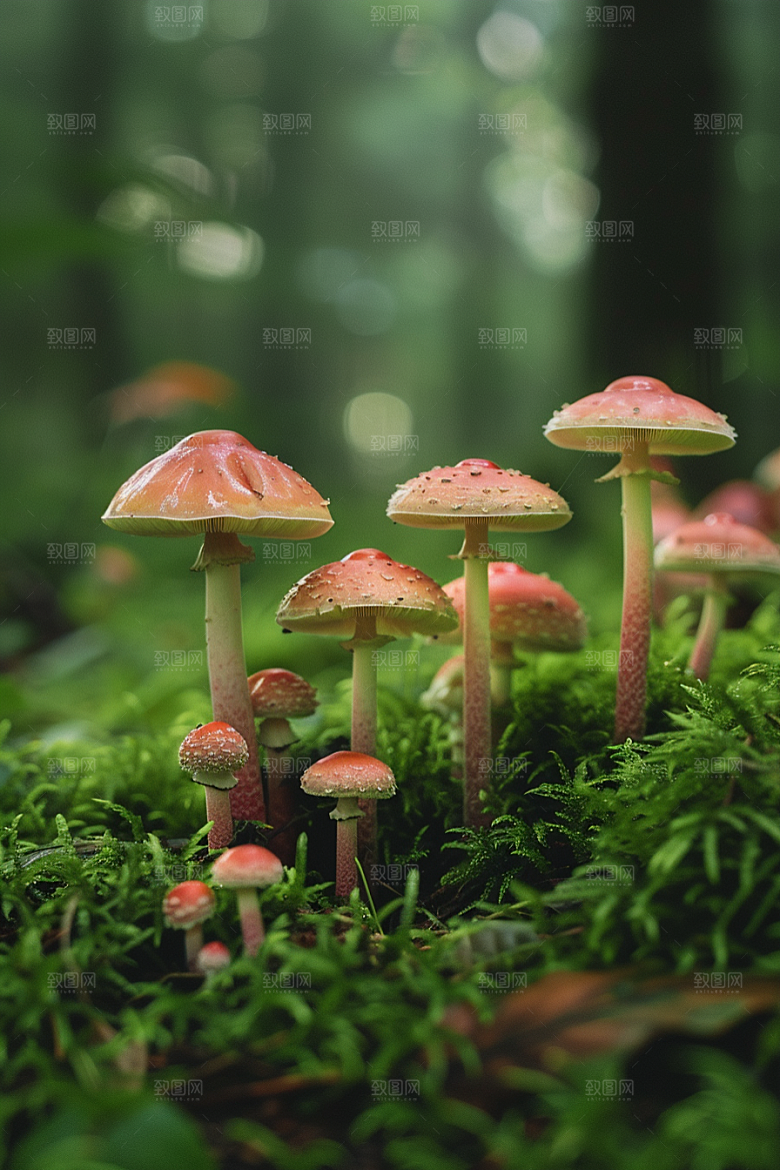 蘑菇菌子山林摄影图