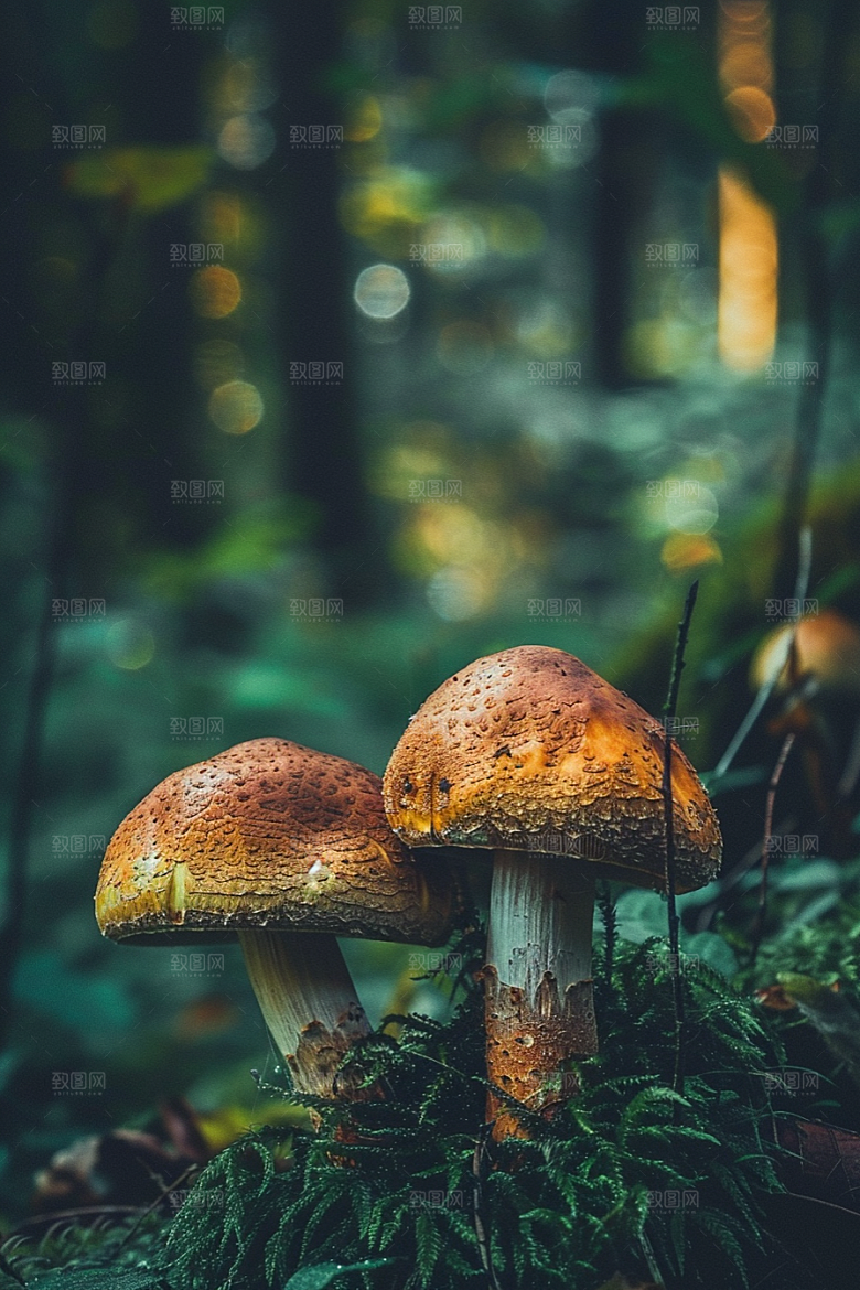 蘑菇山珍雨后摄影图