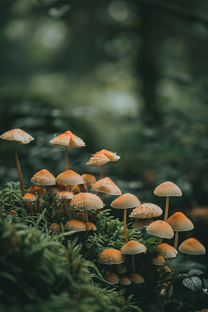 蘑菇雨后山珍摄影图