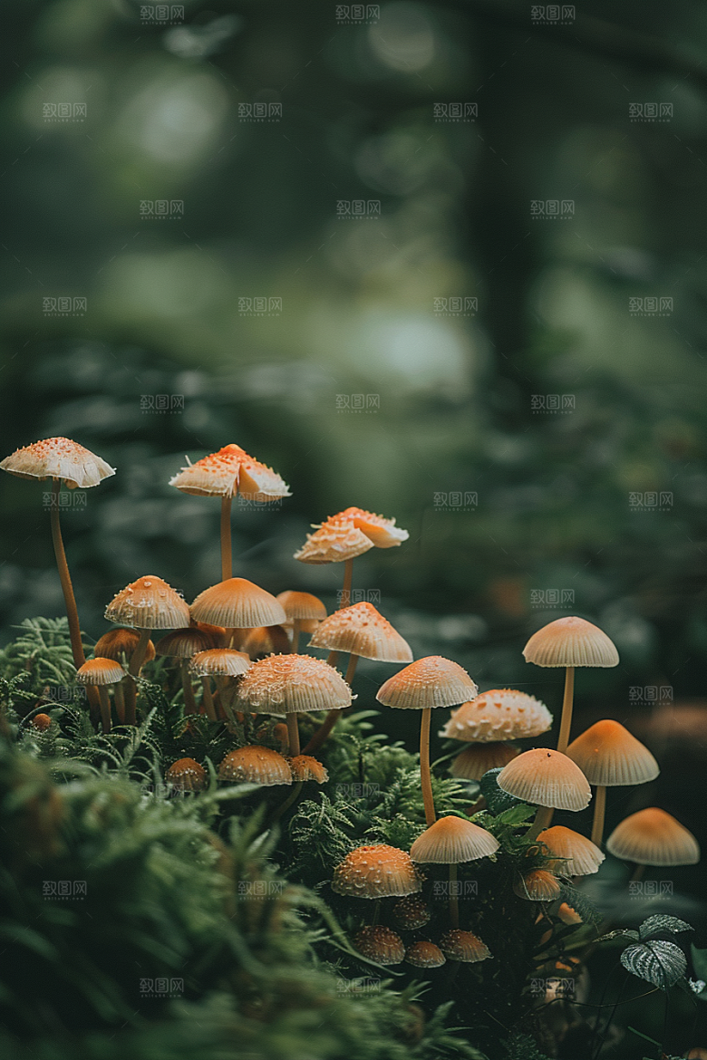 蘑菇雨后山珍摄影图