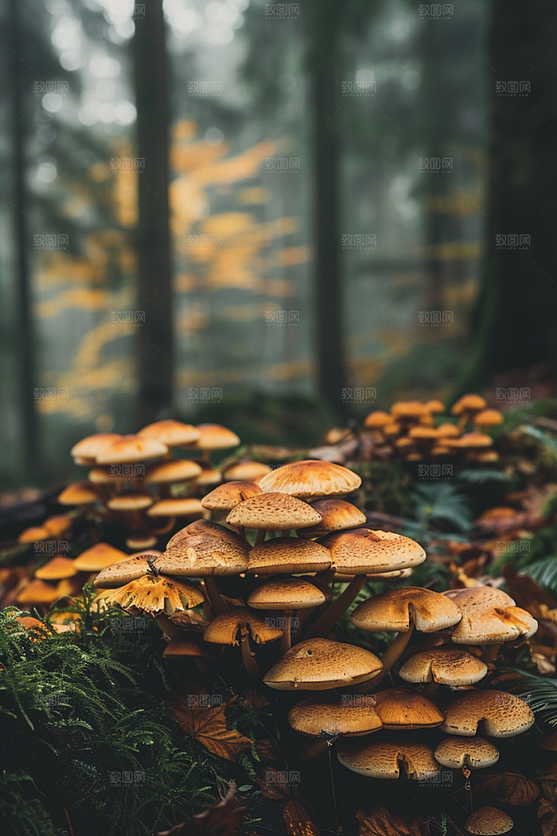 蘑菇雨后云南摄影图