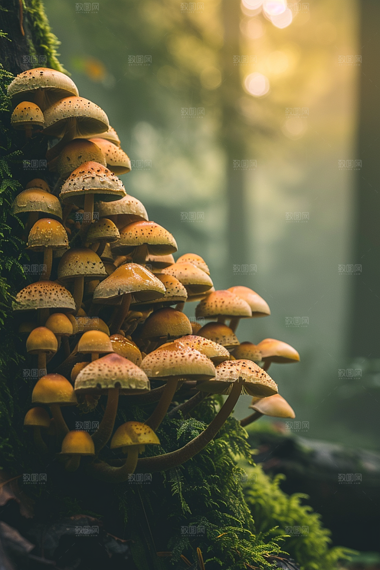 蘑菇自然山林摄影图