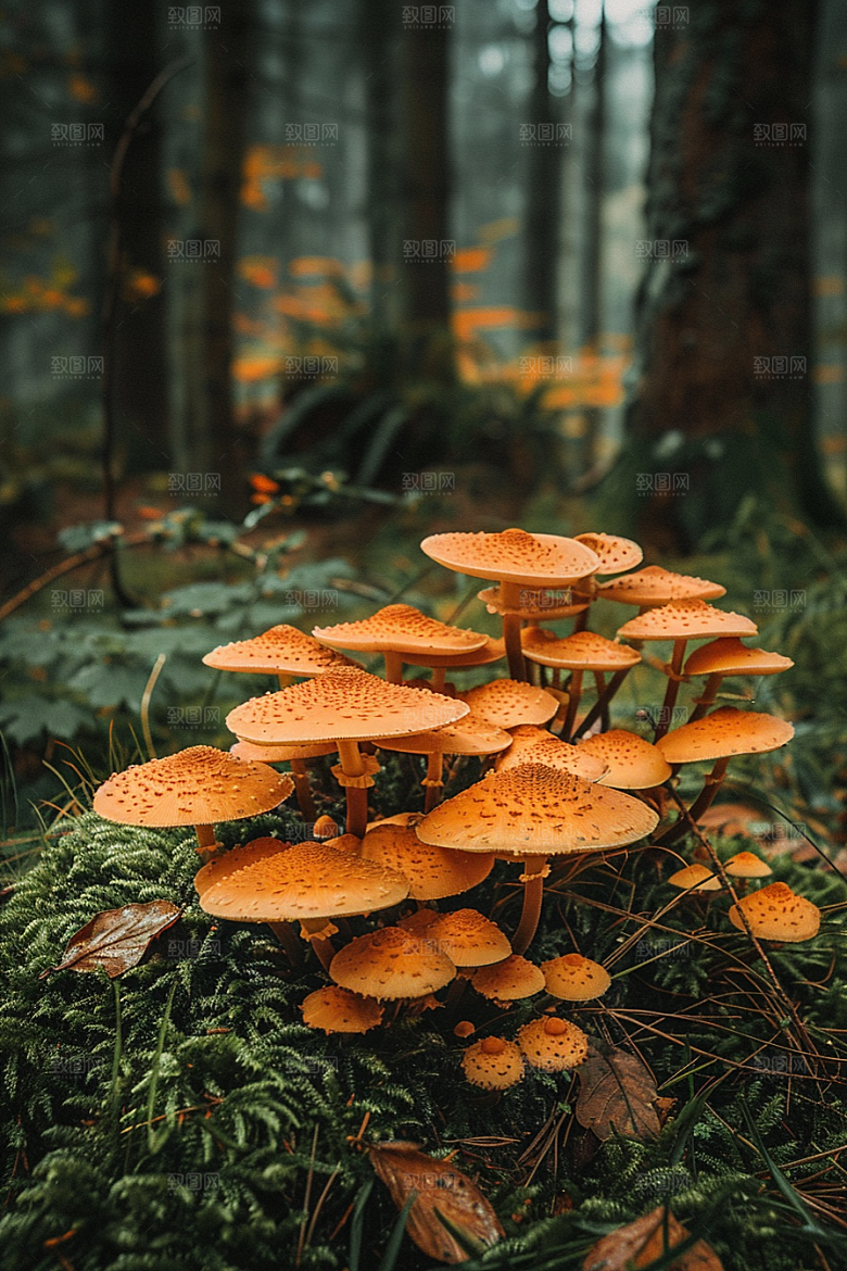 蘑菇雨后自然摄影图