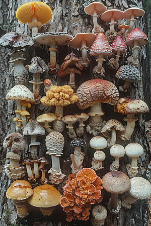 蘑菇山珍云南摄影图