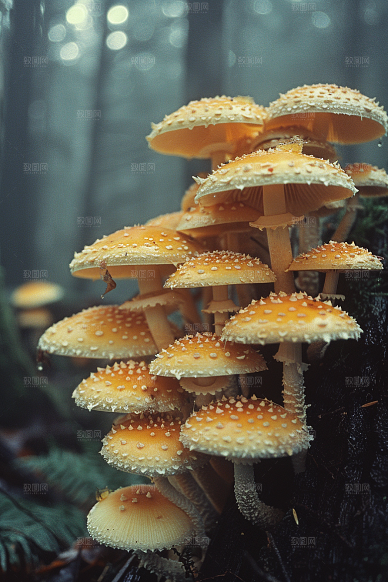 蘑菇山林菌菇摄影图