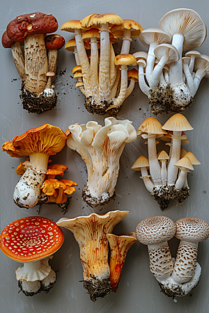 蘑菇食材山珍摄影图