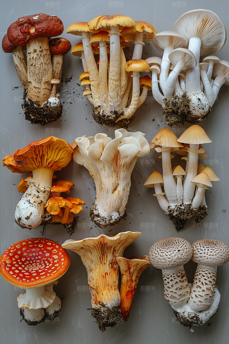 蘑菇食材山珍摄影图