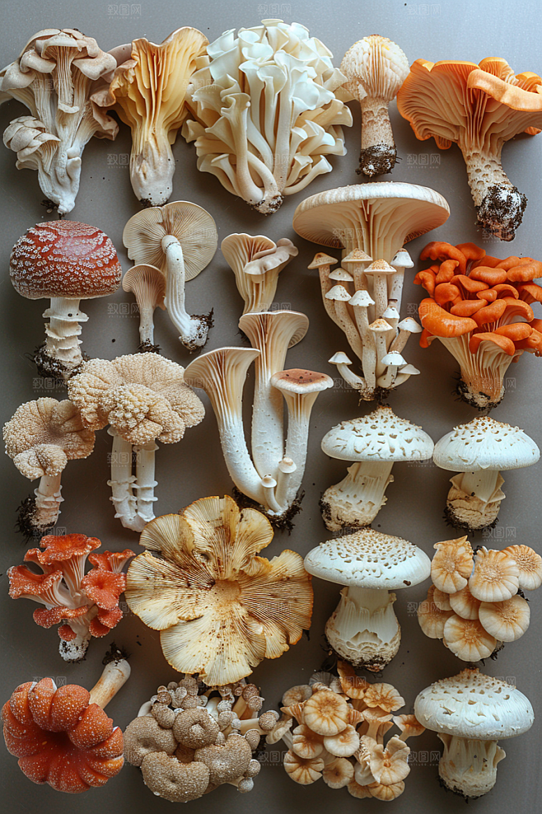 蘑菇雨后山林摄影图