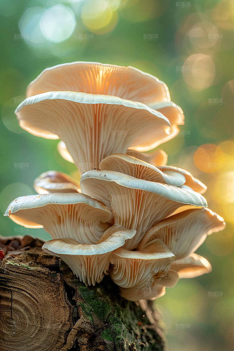 蘑菇食材雨后摄影图
