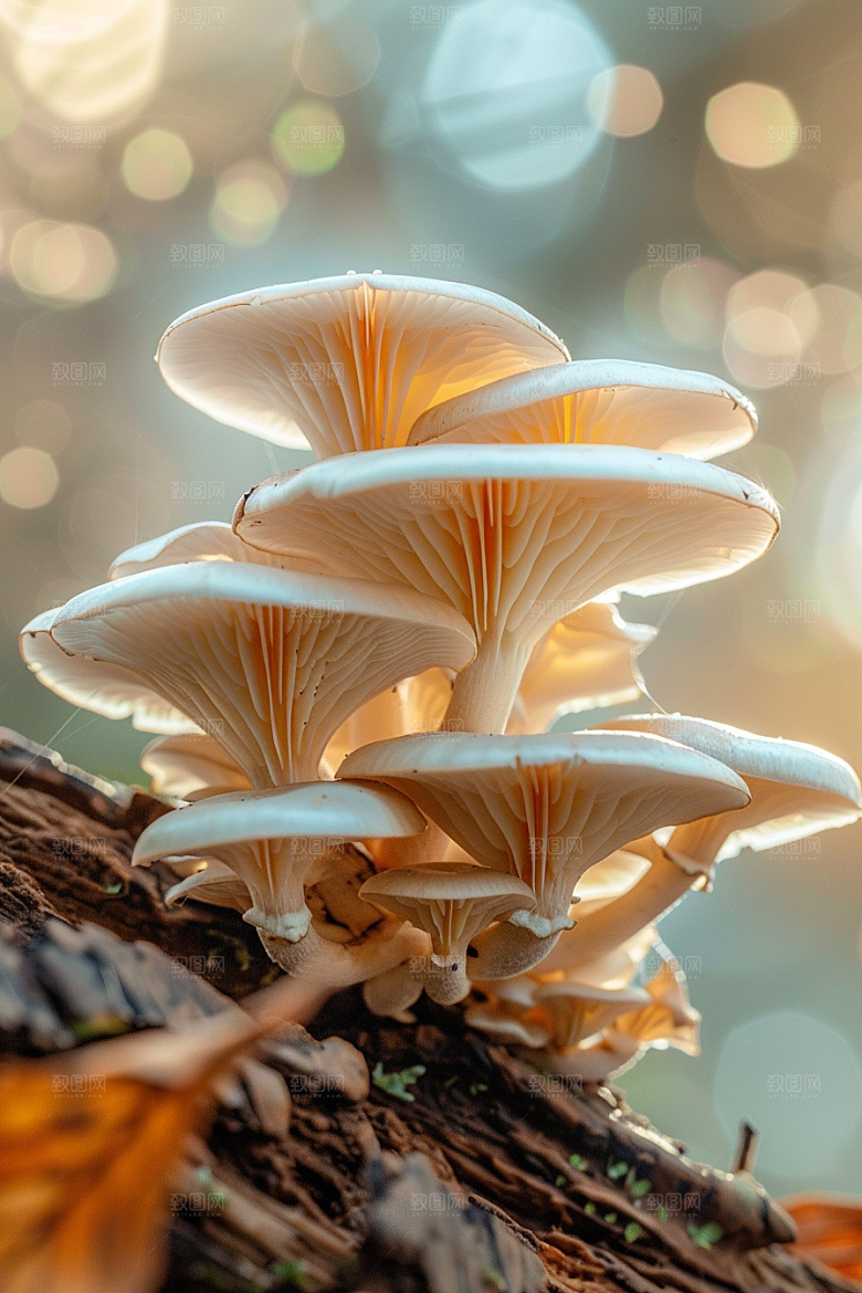 蘑菇山林新鲜摄影图
