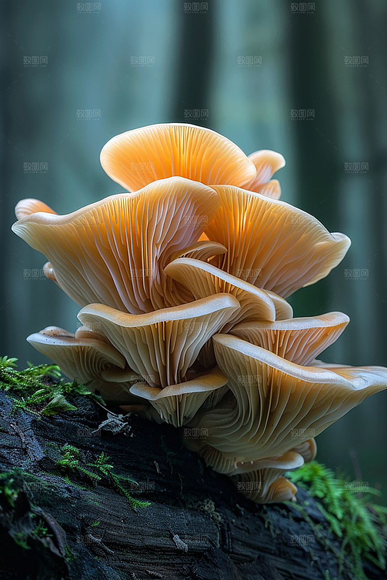 蘑菇树林鲜美摄影图