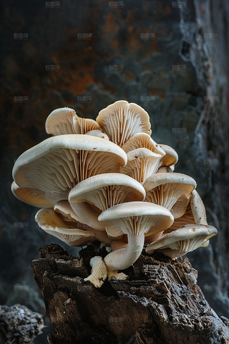 蘑菇树林新鲜摄影图