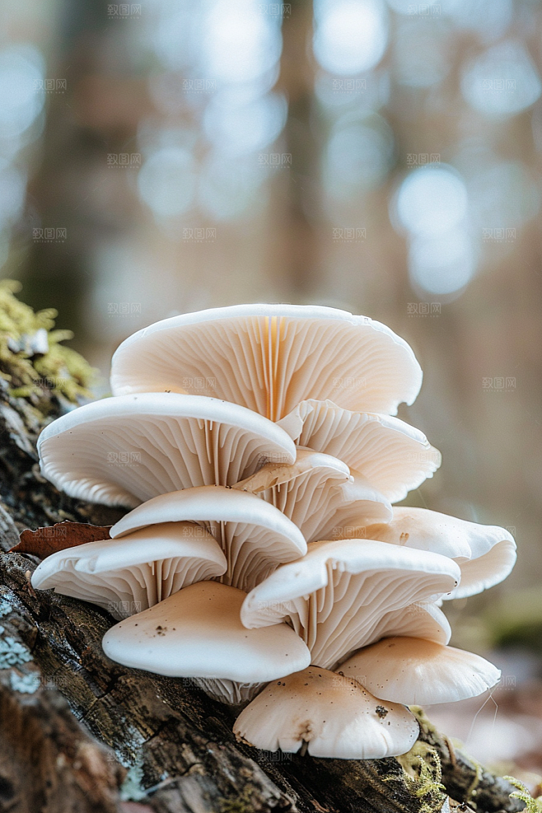 蘑菇树林菌子摄影图