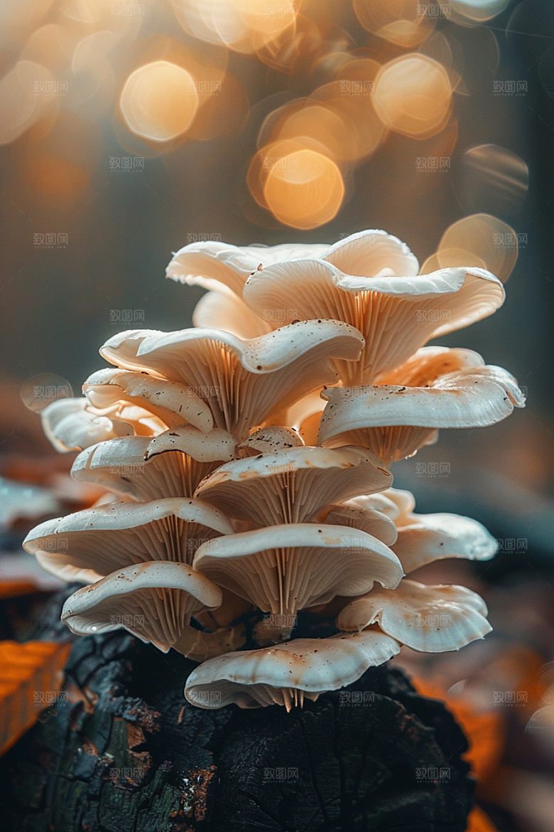 蘑菇雨后食材摄影图