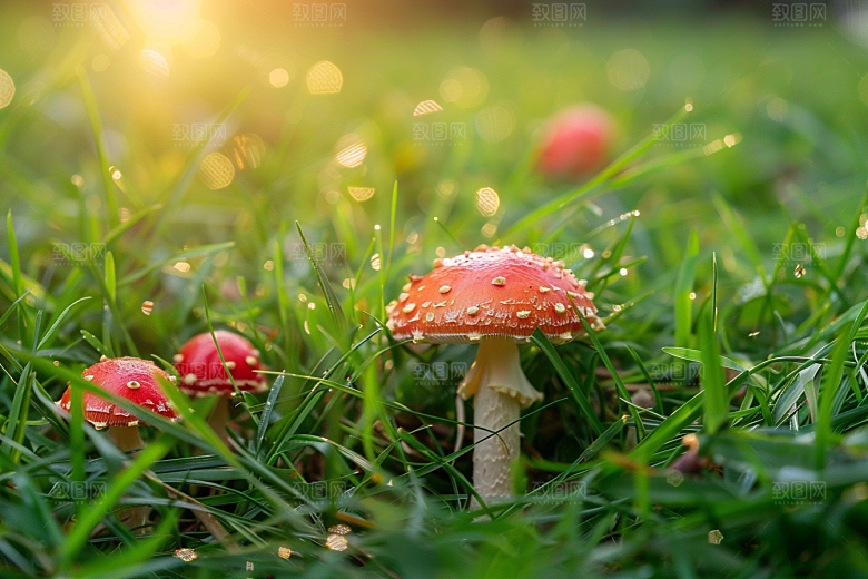 蘑菇山林鲜美摄影图