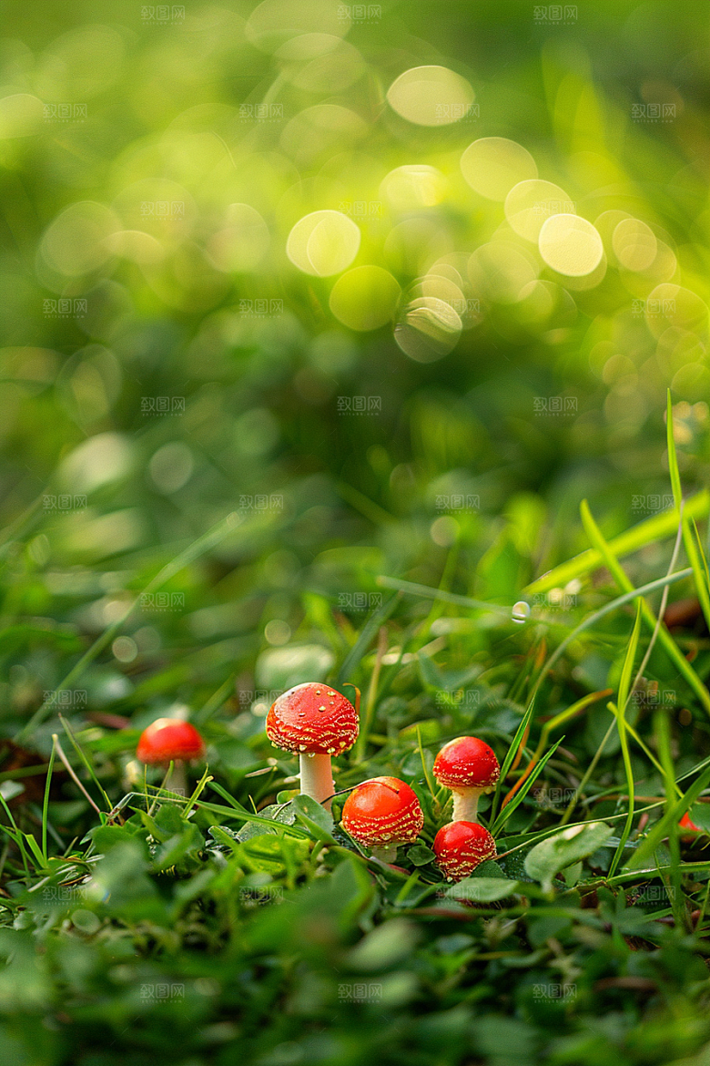 蘑菇雨后菌菇摄影图