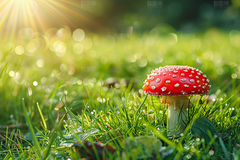 蘑菇清新山珍摄影图