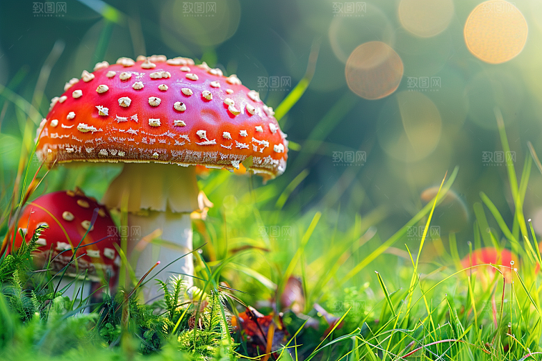蘑菇雨后菌子摄影图