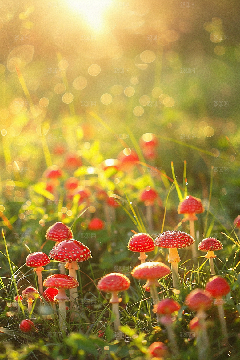 蘑菇雨后菌子摄影图