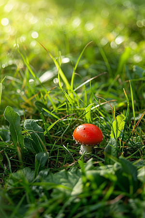 蘑菇菌菇山林摄影图