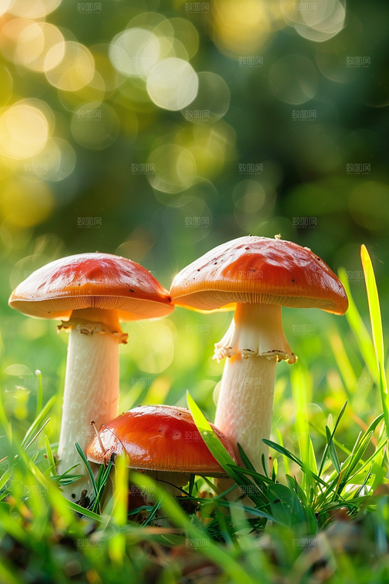 蘑菇新鲜雨后摄影图