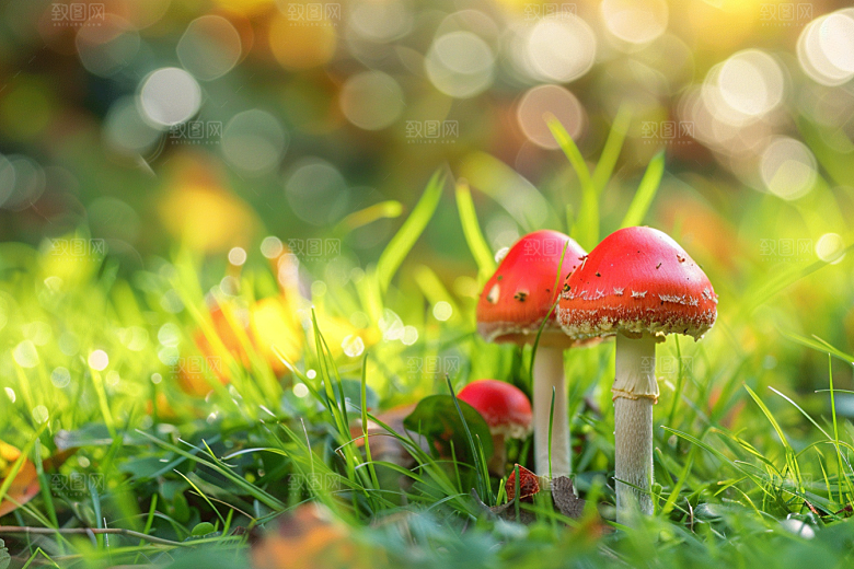 蘑菇雨后鲜美摄影图