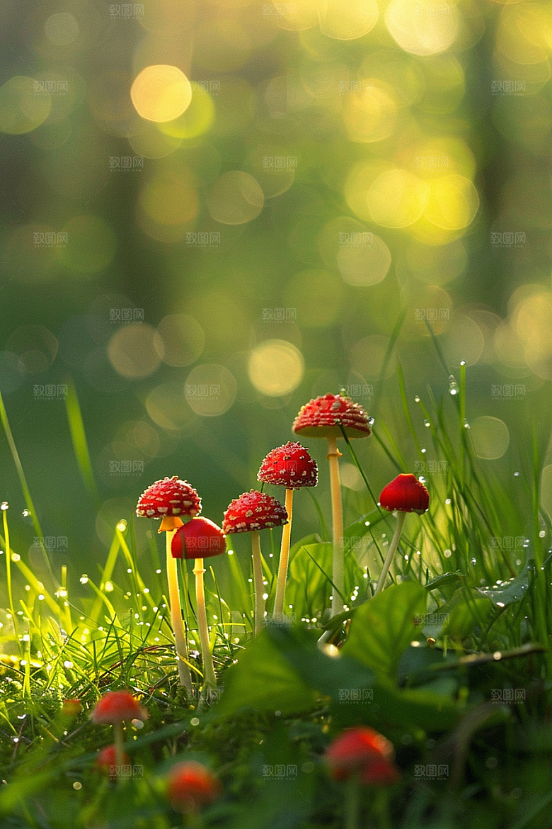 蘑菇云南雨后摄影图