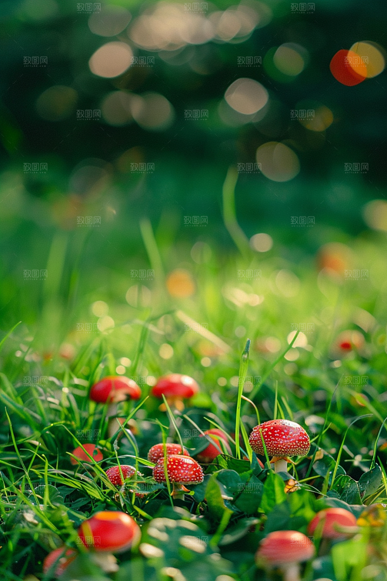 蘑菇雨后云南摄影图
