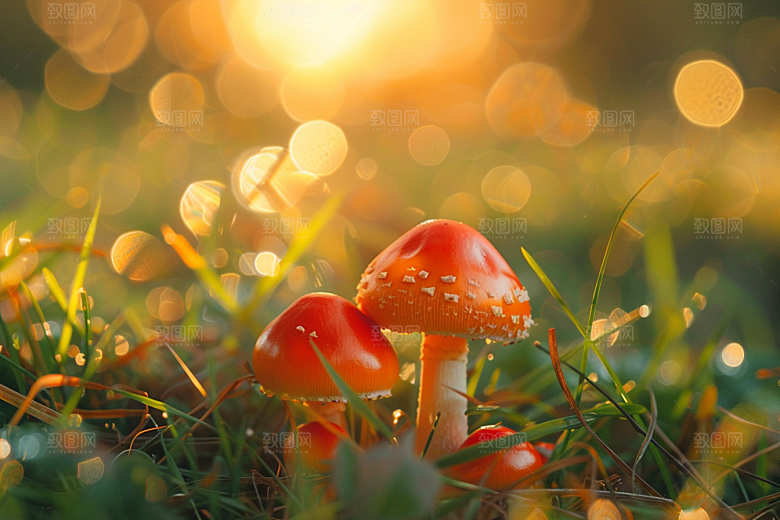 蘑菇清新食材摄影图
