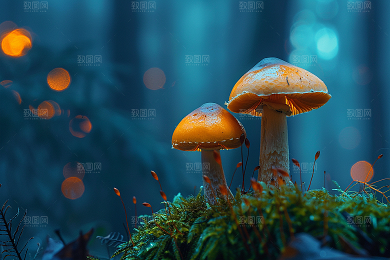 蘑菇云南清新摄影图