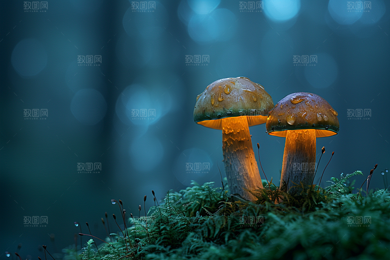 蘑菇清新山珍摄影图