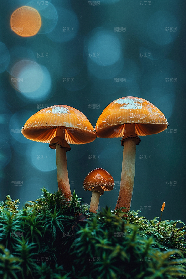 蘑菇雨后自然摄影图